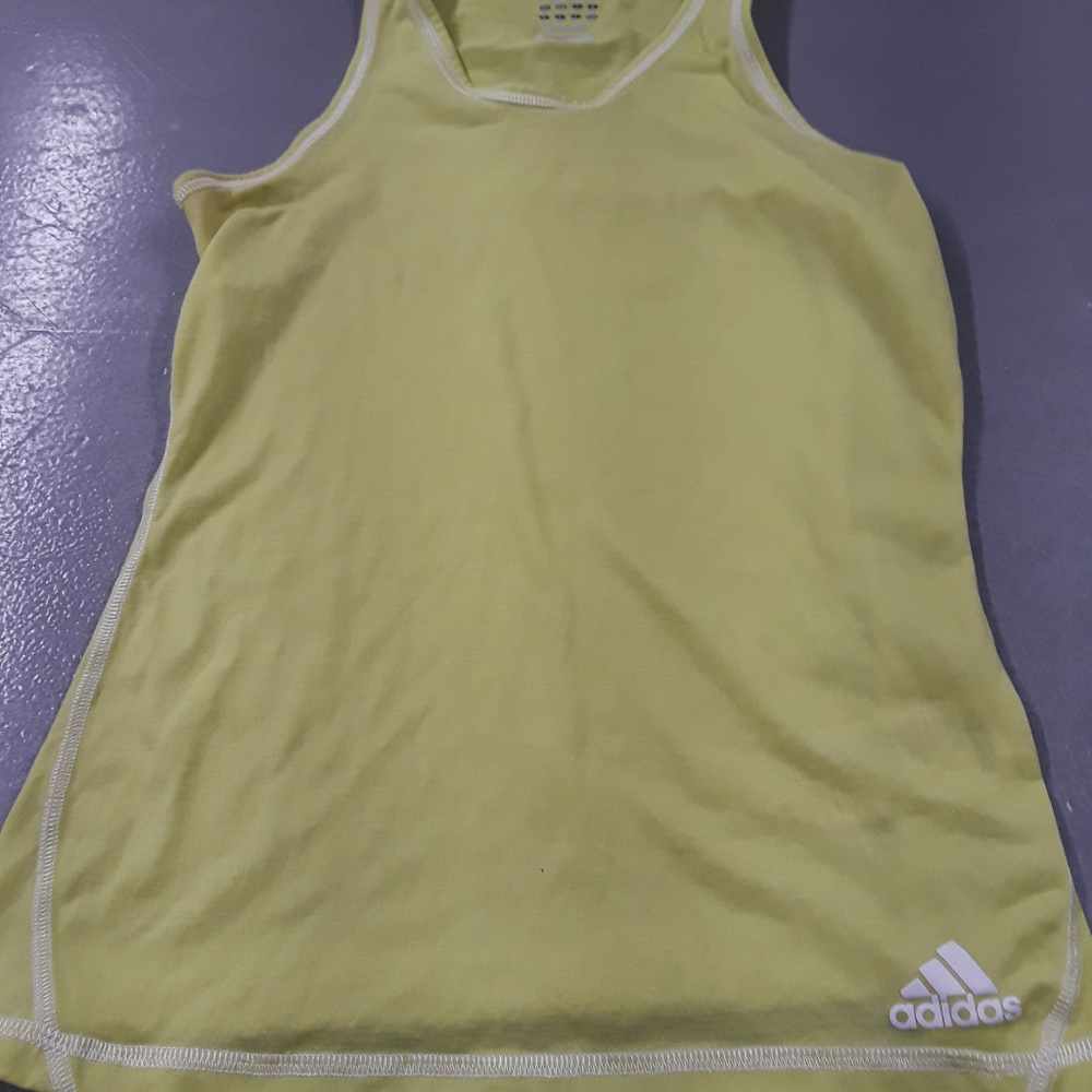 Adidas Climalite yellow athletic tank